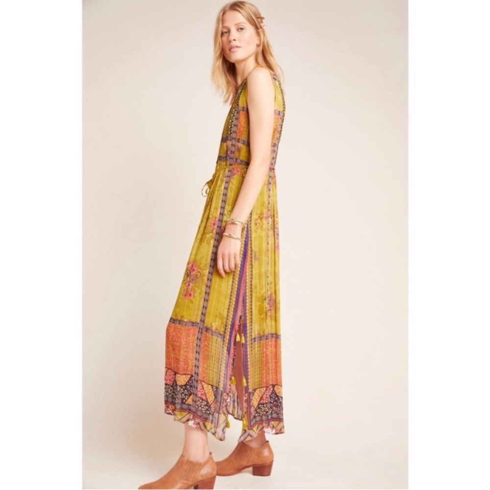 Anthropologie Bhanuni by Jyoti Citron Maxi Dress Size XS - Picture 14 of 15